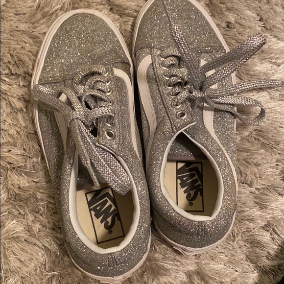 Silver Glitter Low Top Vans 8 - Picture 6 of 6